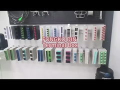 4 πυρήνες FC DIN σιδηροδρομικής οπτικής ινών FTTH τερματικό κουτί