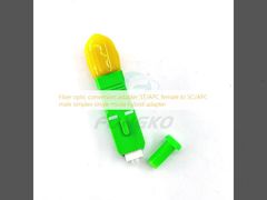 Διορθωτής μετατροπής οπτικών ινών ST/APC θηλυκό προς SC/APC αρσενικό απλό υβριδικό προσαρμογέα μονοδιαχείρισης