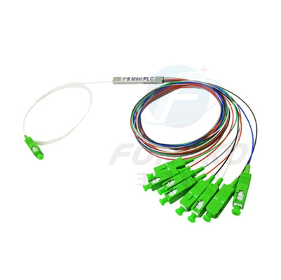 1*8 SC APC Fiber Optic PLC Splitter 1:8 Steel Tube FTTH Μίνι Οπτικό PLC Splitter