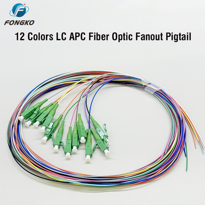 FONGKO 12 Core 0.9mm G652D PVC Οπτική Ίνα Pigtail Δέσμη Pigtail LC FC SC ST UPC APC Οπτικές Ίνες Pigtails