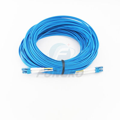 ποιότητας  3m LC/UPC-LC/UPC Duplex Blue Fiber Optic Armored Patch Cord With Lszh Jacket Εργοστάσιο