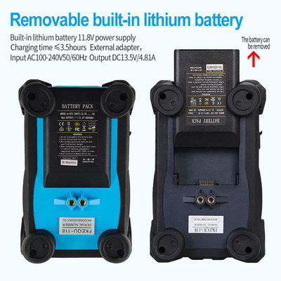 Συμπλέκτης σύντηξης οπτικών ινών μπλε 4800mAh μπαταρία Κινέζικα/Αγγλικά 2 γλώσσες