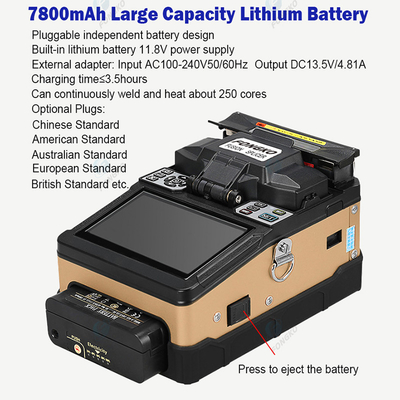 Splicer οπτικών ινών επίδειξης χρώματος LCD TFT, οπτική ίνα FONGKO που συνδέει τη μηχανή