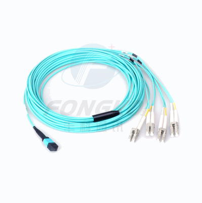 MPO MTP FTTH Fiber Optic Patch Cord Multimode αρσενικό θηλυκό LC-MPO 12 πυρήνες
