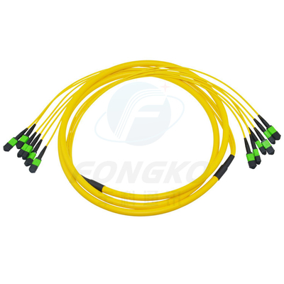 MPO MTP FTTH Fiber Optic Patch Cord Multimode αρσενικό θηλυκό LC-MPO 12 πυρήνες