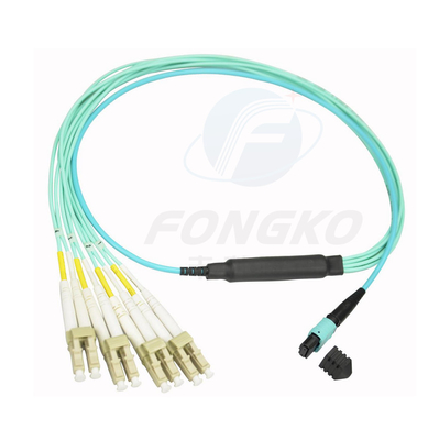 MPO MTP FTTH Fiber Optic Patch Cord Multimode αρσενικό θηλυκό LC-MPO 12 πυρήνες