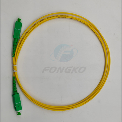 SC/APC προς SC/APC Οπτικό καλώδιο ινών οπτικής MM SM Simplex 9/125 G652D G657A