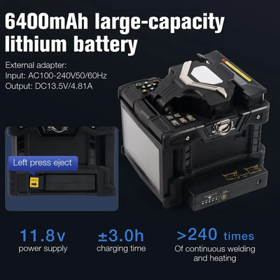 6 κινητήρες FKEQU-161 Fiber Optic Fusion Splicer 6S FTTH μηχανή συγκόλλησης για γρήγορη συγκόλληση