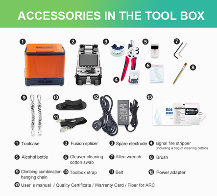 Ενσωματωμένο VFL OPM Fiber Optic Splicing Machine AI-10A ενημέρωση AI20 AI-30 Fiber Optical Fusion Splicer