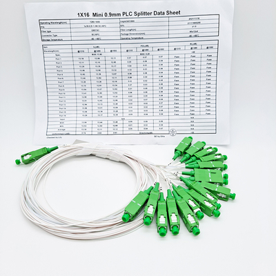 1x2 1x4 1x8 1x16 2x8 2x16 PLC Splitter PLC Fiber Optical Splitter με συνδετήρα SC APC UPC
