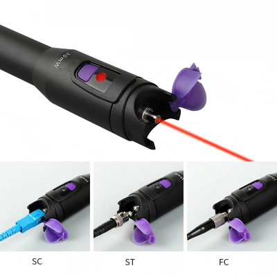 FONGKO Ftth Εργαλειοθήκη οπτικής βλάβης καλώδιο Laser Light Pen 10mw 650nm Fiber Optic Laser Pen VFL