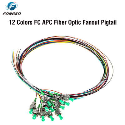 FONGKO 12 Core 0.9mm G652D PVC Οπτική Ίνα Pigtail Δέσμη Pigtail LC FC SC ST UPC APC Οπτικές Ίνες Pigtails