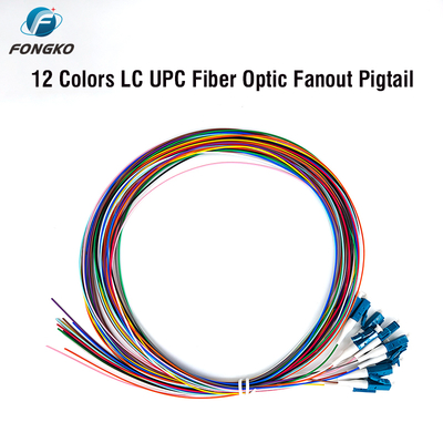FONGKO 12 Core 0.9mm G652D PVC Οπτική Ίνα Pigtail Δέσμη Pigtail LC FC SC ST UPC APC Οπτικές Ίνες Pigtails