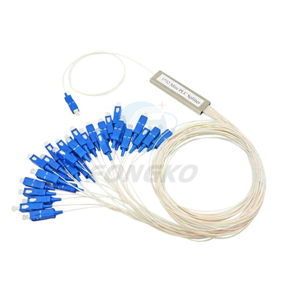 1x8 1 1*32 1*64 FTTH PLC Steel Tube Splitter SC UPC 0,9mm Φύλα οπτικής PLC Splitter