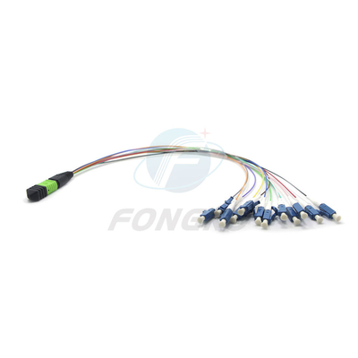 8/12/24 Τύπος συνδέσμου MPO MTP Fiber MPO προς LC Fanout Patch Cable για FTTB 0,9mm MPO
