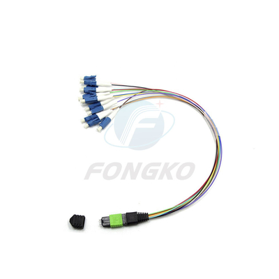 8/12/24 Τύπος συνδέσμου MPO MTP Fiber MPO προς LC Fanout Patch Cable για FTTB 0,9mm MPO